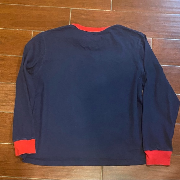 Men’s Navy and Red Daniel Cremieux Varsity Style Sweater - Picture 2 of 5